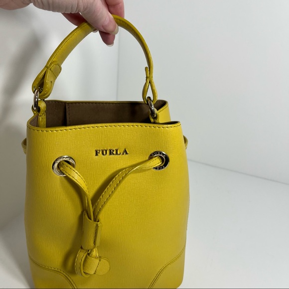 Furla Bags Furla Yellow Mini Bucket Bag Poshmark